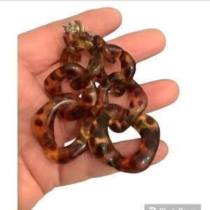 Large 3” dangle hoop earrings